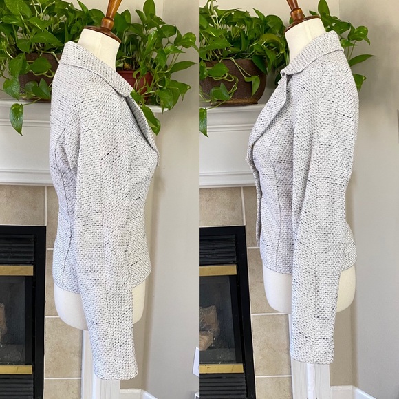 WHBM Tweed Blazer Size 6 Cropped Career Jacket - Picture 5 of 9